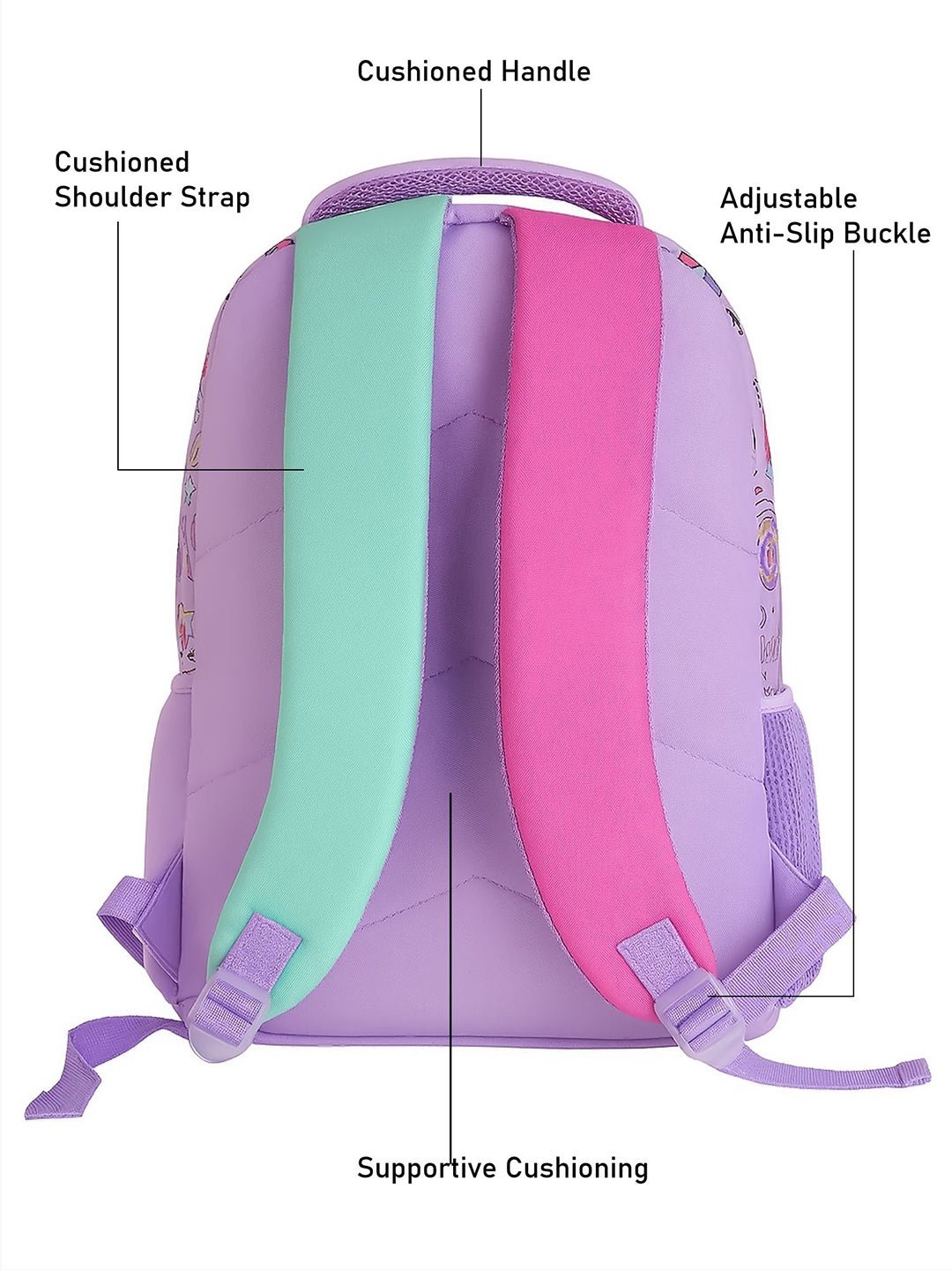 Little Surprise Box, 2pcs set Backpack & matching Lunchbag for Kids, 5yrs - 10yrs - LSB - BG - HOLGUNI - 2PCS