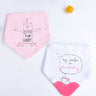 Little Surprise Box, 2PCS Set of adjustable snap button closure & Silicone Teether Flap Bibs - LSB - BIBS - BEARHUGS