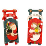 Little Surprise Box 2pcs set of Wooden Sledge with Santa & Snowman Christmas tree Ornaments - Christmas Decor