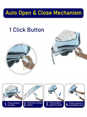 Little Surprise Box, 3 fold Auto Closure Umbrella for Teens and Adults - LSB - UM - 3F - KITEFLY - PRNTD