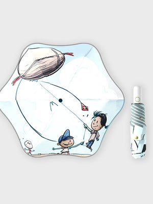 Little Surprise Box, 3 fold Auto Closure Umbrella for Teens and Adults - LSB - UM - 3F - KITEFLY - PRNTD