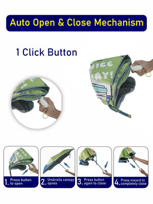 Little Surprise Box, 3 fold Auto Closure Umbrella for Teens and Adults - LSB - UM - 3F - DUCK - PRNTD