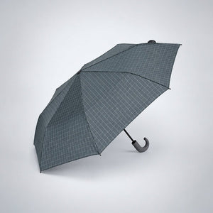 Little Surprise Box 3 Fold Checkered Umbrella | The Mom Store - Grey Umbrella