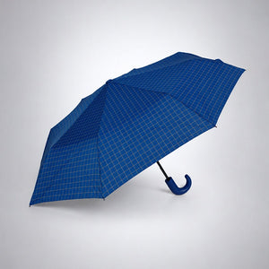 Little Surprise Box 3 Fold Checkered Umbrella | The Mom Store - Navy Blue Umbrella