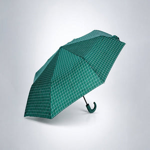 Little Surprise Box 3 Fold Checkered Umbrella | The Mom Store - Green Umbrella