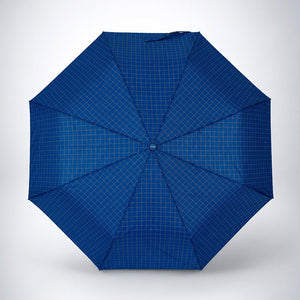 Little Surprise Box 3 Fold Checkered Umbrella | The Mom Store - Navy Blue Umbrella