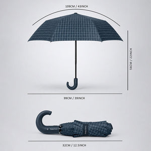 Little Surprise Box 3 Fold Checkered Umbrella | The Mom Store - Black Umbrella