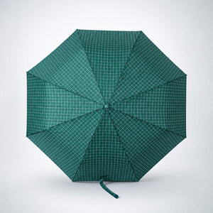 Little Surprise Box 3 Fold Checkered Umbrella | The Mom Store - Green Umbrella