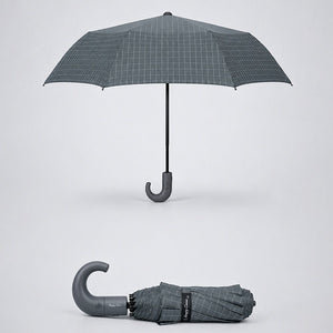 Little Surprise Box 3 Fold Checkered Umbrella | The Mom Store - Grey Umbrella