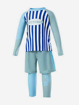 Little Surprise Box 3 PCS Dark Blue Stripes Swimsuit for Boys with UPF 50+ - LSB-SW-3PKKDRKBLUSTRIPES130