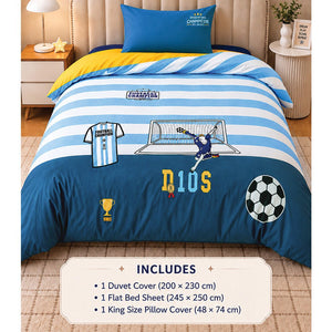 Little Surprise Box 3 Pcs Football Luxe Embroidered Kids Bedding Set - Crib & Mattress Accessories