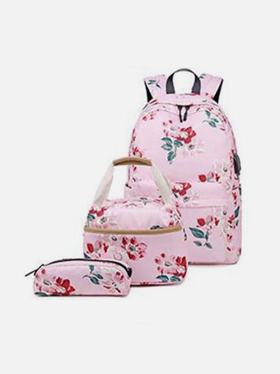 Little Surprise Box 3 pcs Matching Backpack with Lunch Bag & Stationery Pouch