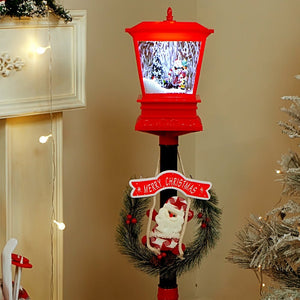 Little Surprise Box 3.5 feet Santa with Tree & Candy Cane Arch Snowfall Lamp Post Christmas Decor - Christmas Decor