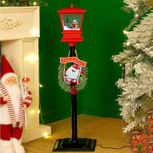 Little Surprise Box 3.5 feet Santa with Tree & Candy Cane Arch Snowfall Lamp Post Christmas Decor - Christmas Decor