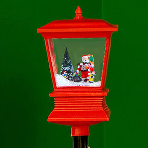 Little Surprise Box 3.5 feet Santa with Tree & Candy Cane Arch Snowfall Lamp Post Christmas Decor - Christmas Decor