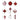 Little Surprise Box 39 pcs Red White Donuts & Candies themed Christmas Balls tree hanging, XMAS Decoration set. - Christmas Decor