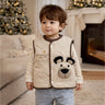Little Surprise Box 3D Bear Face Sleeveless Winter Jacket for Kids - 2 - 3 Years Kids Sweater