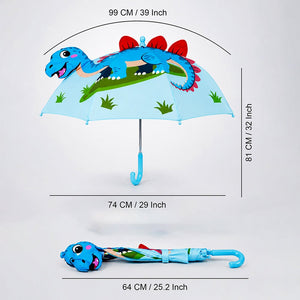 Little Surprise Box 3D Blue Dino Spikes Umbrella Kids | The Mom Store - Monsoon Wear