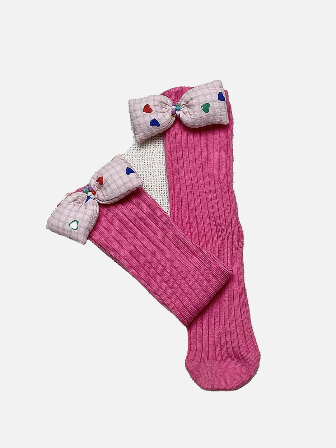 Little Surprise Box 3d Bow Socks for Girls - LSB - SOK - PINKMINIHEART
