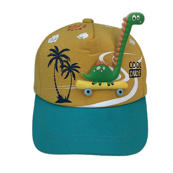 Little Surprise Box 3d Casual Cap for Kids - LSB - Cap - 3Ddinoyelwteal