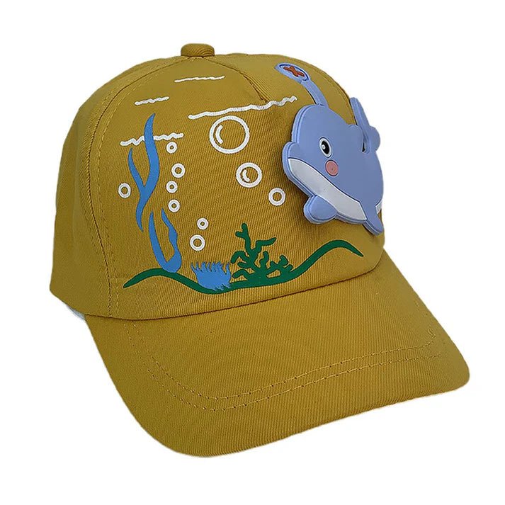Little Surprise Box 3d Casual Cap for Kids - LSB - Cap - 3Ddolphinyelw