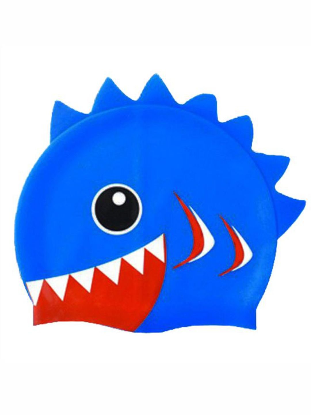 Little Surprise Box, 3d Cobalt Blue Red Wrinkle, Silicone Kids Swim Cap, 5 years - 15 years - LSB - SWCAP - CBALTRED - WRKNLE