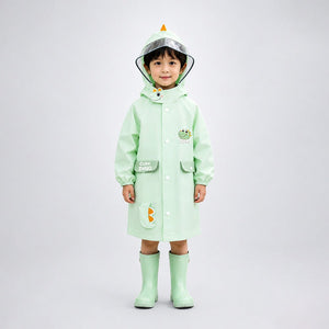 Little Surprise Box 3D Dino Raincoat - Size 1 Kids Rainwear