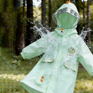 Little Surprise Box 3D Dino Raincoat - Size 1 Kids Rainwear