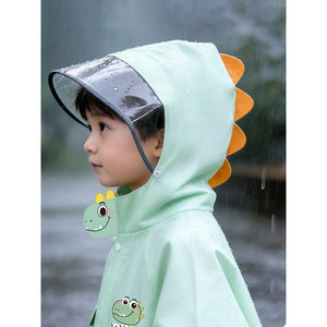Little Surprise Box 3D Dino Raincoat - Size 1 Kids Rainwear