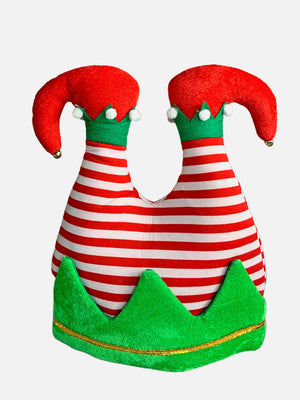 Little Surprise Box 3d Inverted Elf Legs Plush Christmas Party Hat - LSB - CMS - INVELFLEG - HAT