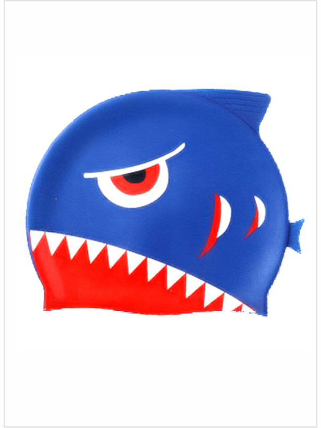 Little Surprise Box 3d Navy Blue Red Eye Wrinkle, Silicone Kids Swim Cap,5 years - 15 years - LSB - SWCAP - NVYRED - EYE