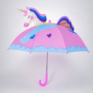 Little Surprise Box 3D Pink Unicorn Umbrella Kids | The Mom Store - Monsoon Wear