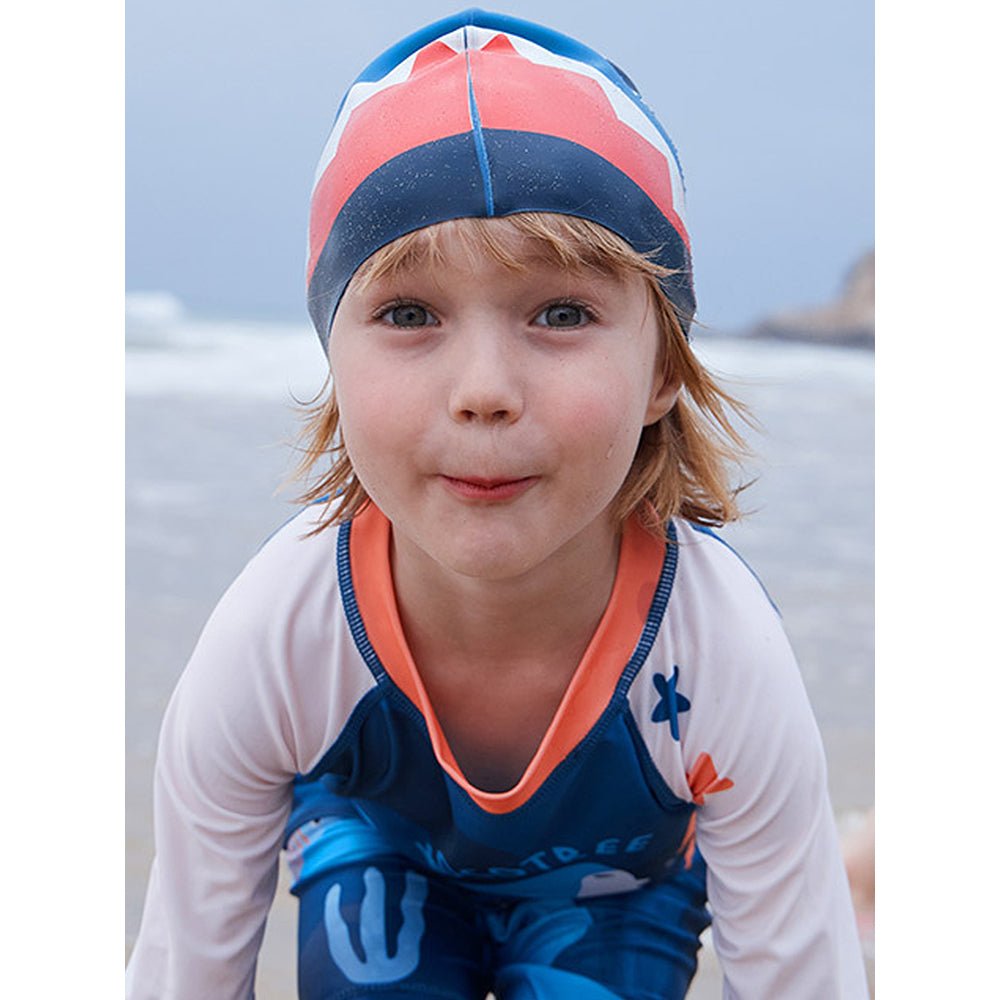 Little Surprise Box 3d Silicone Kids Swimming Cap for long Hair - LSB-SWCAP-KK3DBLUSHARK