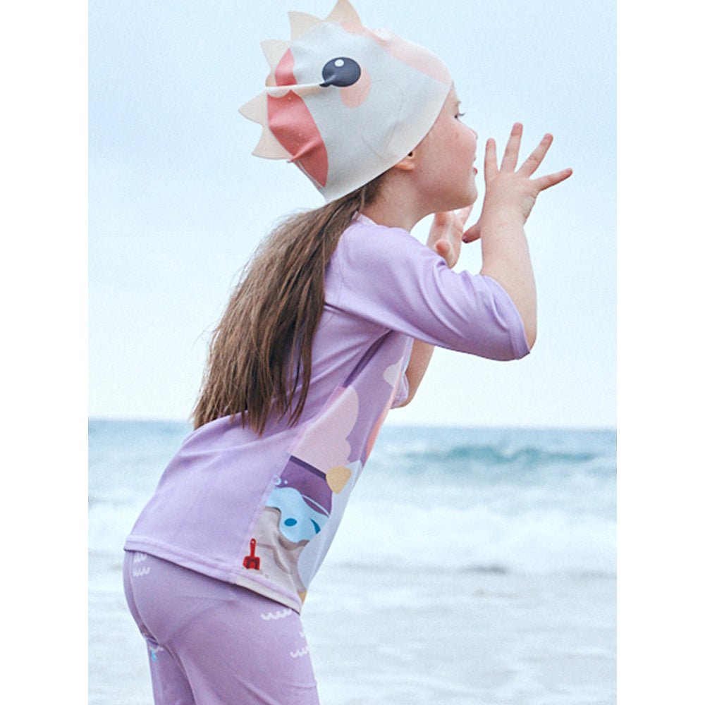 Little Surprise Box 3d Silicone Kids Swimming Cap for long Hair - LSB-SWCAP-KK3DUNI