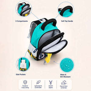 Little Surprise Box 3D Trucker Baby Backpack | The Mom Store - Yellow School Bag