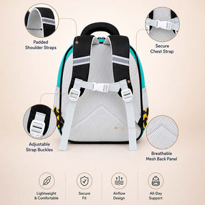 Little Surprise Box 3D Trucker Baby Backpack | The Mom Store - Yellow School Bag