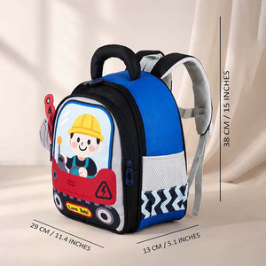 Little Surprise Box 3D Trucker Baby Backpack | The Mom Store - Red School Bag