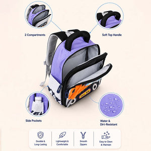 Little Surprise Box 3D Trucker Baby Backpack | The Mom Store - Orange School Bag