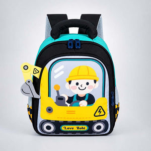 Little Surprise Box 3D Trucker Baby Backpack | The Mom Store - Yellow School Bag