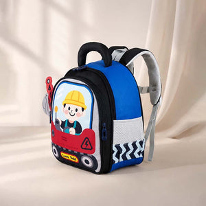 Little Surprise Box 3D Trucker Baby Backpack | The Mom Store - Red School Bag