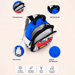 Little Surprise Box 3D Trucker Baby Backpack | The Mom Store - Red School Bag