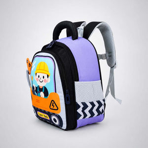 Little Surprise Box 3D Trucker Baby Backpack | The Mom Store - Orange School Bag
