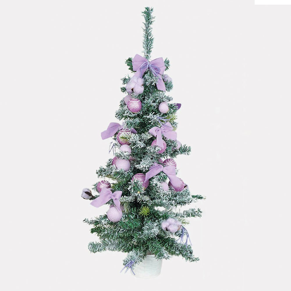 Little Surprise Box 3feet Red Swirl Frosty Bushy Christmas Tree - Purple Christmas Tree