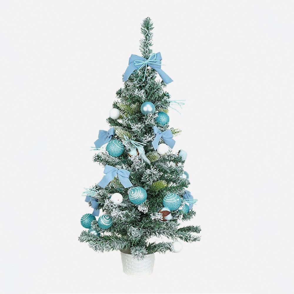 Little Surprise Box 3feet Red Swirl Frosty Bushy Christmas Tree - Blue Christmas Tree