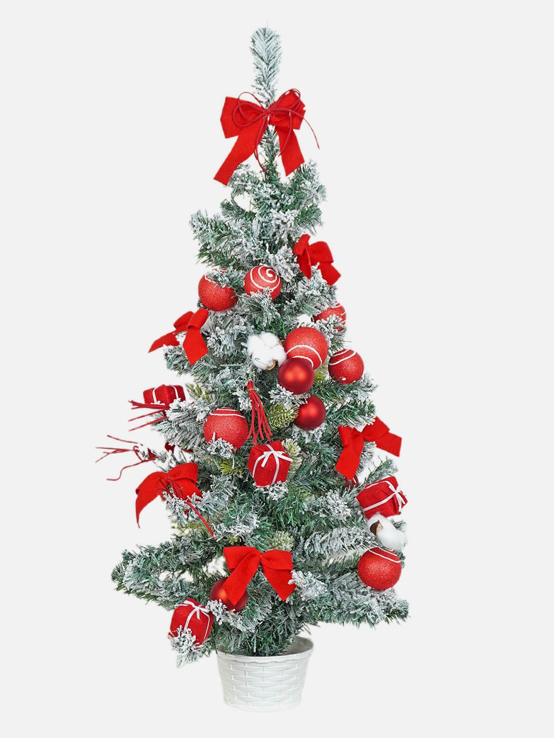 Little Surprise Box 3feet Red Swirl Frosty Bushy Christmas Tree - LSB - CMS - 3FTRDSWRL - TREE