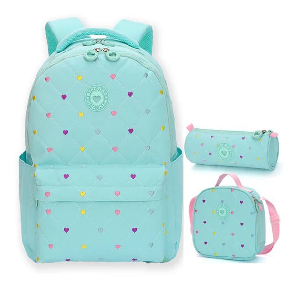 Little Surprise Box, 3pcs Mini Heart Matching Backpack, Lunch Bag and Stationery Pouch - LSB - BG - MNTMINIHEART - 3PCS