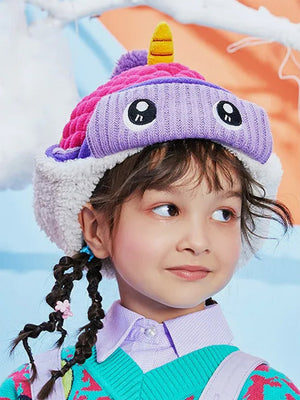 Little Surprise Box 3pcs Quilted Winter Cap, Mufflers and Gloves - LSB - WCAP - LK - 3PCSUNICORNSET