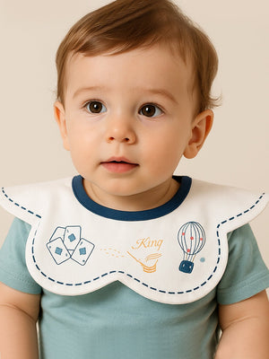 Little Surprise Box, 3PCS Set, adjustable button closure & wide shoulder size bibs - LSB - BIBS - TEDDUCK