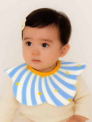 Little Surprise Box, 3PCS Set, adjustable button closure & wide shoulder size bibs - LSB - BIBS - DUCK