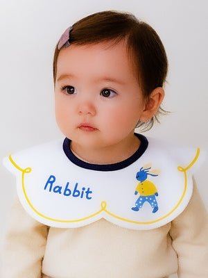 Little Surprise Box, 3PCS Set, adjustable button closure & wide shoulder size bibs - LSB - BIBS - DINO